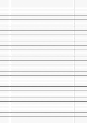 Kanzleibogen / Klausurbögen - liniert mit Randlinie innen und aussen / Lin. 27 - A4 / 21,0 x 29,7 cm - 500 Bögen