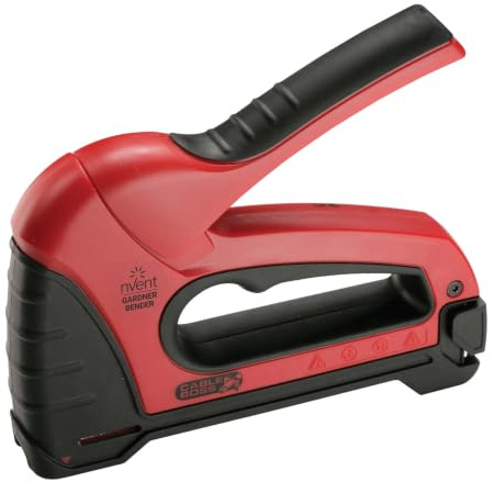 Gardner Bender MSG-501 Heavy-Duty Cable Boss Staple Gun, Professional Grade, Secures (NM) Coax, & Low-Volt Cable, Red