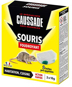 Souricide Souris - Poste Pré Appât foudroyant 20 grs (2 x 10 grs)