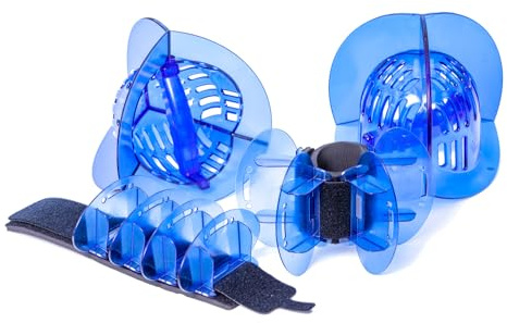 AquaLogix Total Body Water Weights Bundle, Polycarbonate Upper Body Bells & Padded Lower Body Fins, Water Exercise, Pool Exercise, Water Aerobics, Colors Indicate Resistance Level (Blue = HIGH)