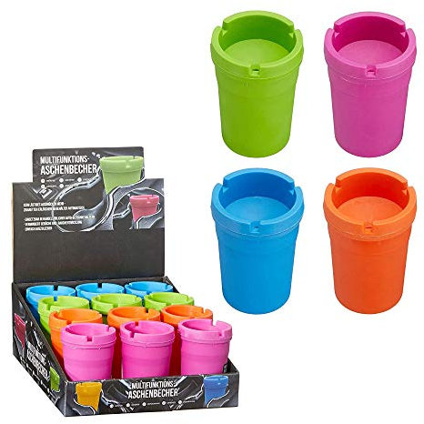 12er Set Reiseaschenbecher Travel Terrasse Balkon Wohnung Aschenbecher (1 x 12er Set Reiseaschenbecher)