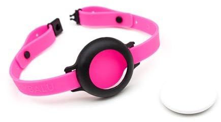 LucyBalu® Nemo AirTag-halsband i silikon för katt I Neonrosa | Lätt halsband med självöppnande säkerhetslås, vattenavvisande, allergivänlig