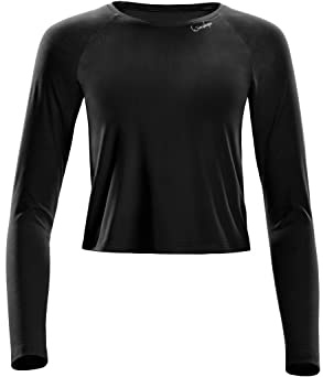 WINSHAPE Maglietta da Donna Funzionale Leggera e Morbida Cropped a Maniche Lunghe Aet119ls, Ultra Morbida