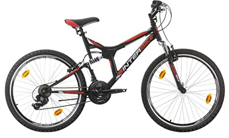 Interbike Parallax 26 Zoll Mountainbike MTB 18 Gänge, Herren, Damen, geeignet von 165 – 180 cm (Neongrün)