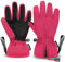 Andake Kinderhandschuhe, Winddichte, Wasserdichte, Warme Winterhandschuhe, Skifahren, Outdoor-Sport, Reithandschuhe, Jungen und Mädchen （Pink, 3-6 Jahr）