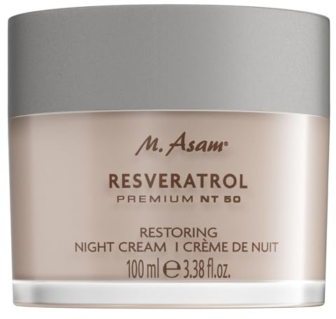 M. Asam RESVERATROL PREMIUM NT50 Restoring Night Cream XXL (100ml) – Nachtcreme Für Das Gesicht, Anti-Aging Pflege Mit Resveratrol, Hyaluron & Sheabutter, Glättende Gesichtscreme Ab 40, 50 & 60
