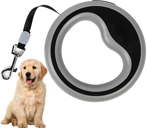 Hundeleinen Hundeleine Verstellbar Hunde Leine Führleine Für Hunde Automatisch Einziehbare Leine 2.5 M, Flexibel, Für Training Und Spaziergänge, Für Kleine, Mittelgroße Und Große Hunde (Grau)