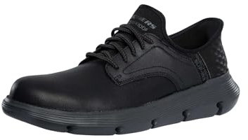 Skechers Herren Garza Carlyn Sneaker, Black Leather, 41 EU