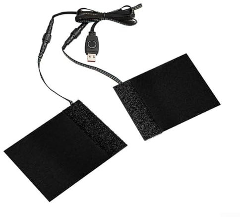 Jonikuper Heated Grips Motorcycle Heated Grips, USB Heating Grip, Motorcycle Handlebar Heated Pad, Warm Heated Grip Kit Pads, Adjustable Temperature