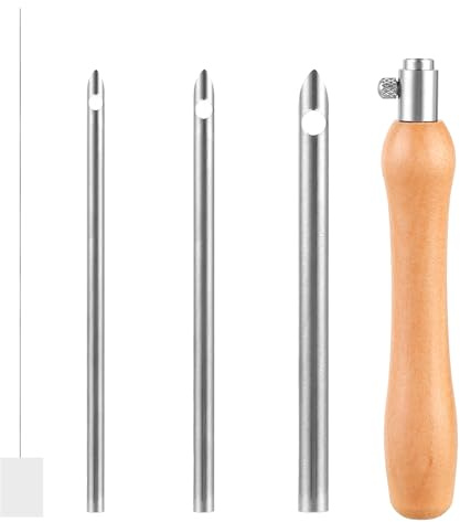 5Pcs Punch Needle, Adjustable Punch Needle Kit with 3 Different Metal Needles Embroidery Punchs Needles Set Adults Beginner for DIY Craft Perfect for Decoration and Gifts