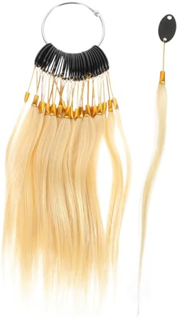 DECORNIJIA Nuancier De Cheveux Humains En Vrac 30 Mèches Test De Coloration Capillaire Kit De Test Capillaire Pour Salons De Coiffure Professionnels
