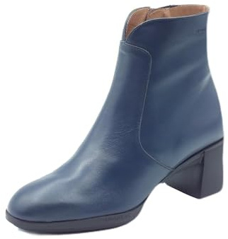 Wonders H-6705 Reghost Iseo Noche Botines para mujer de piel azul noche con cremallera, Nueces, 38 EU