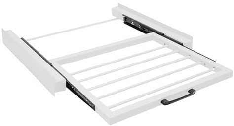 Set di telai di collegamento universali per lavatrice e asciugatrice, set di telaio di collegamento con 5 aste, kit di montaggio intermedio per lavanderia, 61 x 55 cm