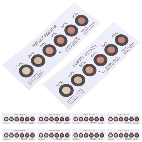 PACKOVE Tarjeta Indicadora de Humedad Smd Reutilizable, 6 Puntos, Tamaño Pequeño, Color Azul a Rosa, Paquete de 10 Unidades, Herramienta Portátil para Monitoreo de Humedad en Electrónica