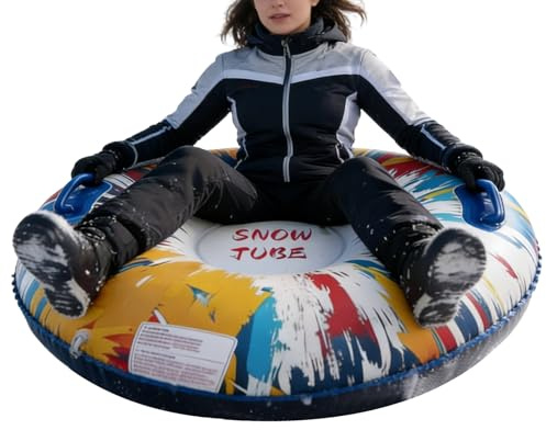 Tubos Nev - Juguetes deportivos | Inflables de portabilidad, tubos de nieve inflables tipo trineo para adultos, para niños, niñas, adultos, mujeres, familiares y amigos, invierno al aire libre y al ai