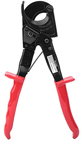 Garosa Cortador de Cables con Trinquete HS-325A, Herramienta Aislada de Acero con Alto Contenido de Carbono para Corte de Cables de Cobre y Aluminio, Capacidad de 240 Mm2 para Electricistas y