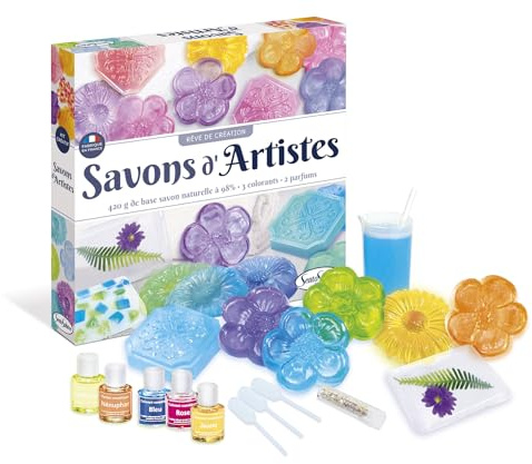 Sentosphère – Savons d'artistes – Activité ludique et créative - Dès 10 ans | Kit DIY pour modeler vos savons en forme de pétales, fleurs - Colorants et parfum - Fabriqué en France - 2370