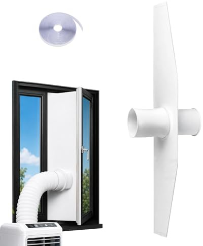 Kit Fenêtre Pour Climatiseur Portable,Panneau Isolant Étanche À Ouverture Zip | Kit pour Climatiseur Mobile | Usage Maison Cuisine Chambre Appartement Sous-Sol Bureau