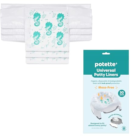 Potette Plus Disposable Liners | Super Absorbent, Biodegradable and Lightly Fragranced Potty Bags | Pack of 30
