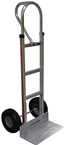 Magliner HMK15AG2C Aluminum Hand Truck, Vertical Loop Handle, 18 x 9 Aluminum Extruded Nose Plate, 500 lb Capacity