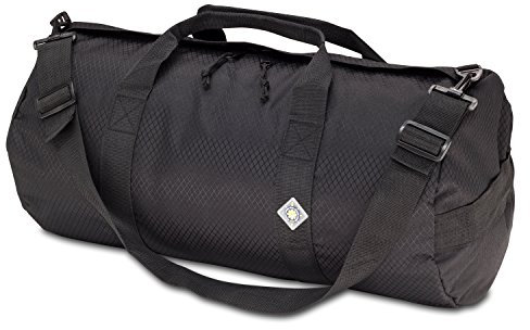 44L Daily Duffel Bag, Heavy-Duty Gear Bag, 1050D Tuff Cloth, Diamond Ripstop, Reinforced Stitching - Black (12 x 24)