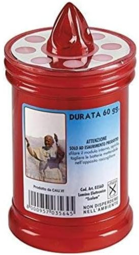 La Piacentina S.P.A. 0356D Ecolum Lumino elettronico, 6 x 12 (h) cm, Rosso