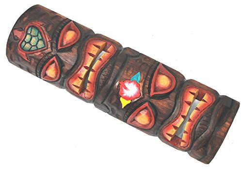 Interlifestyle Tiki Masque mural 50 cm au look Totem Masque en bois Hawaï Maui Île de Pâques Kauai