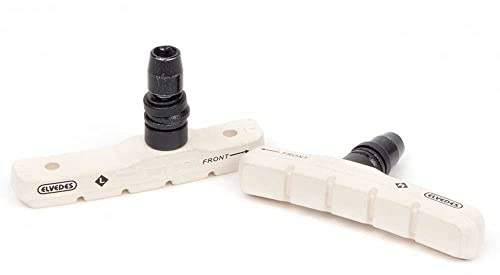 ???????????????????????????????? Elvedes Brake Shoe Asymm.White-V-Brake 1 Pair on Card