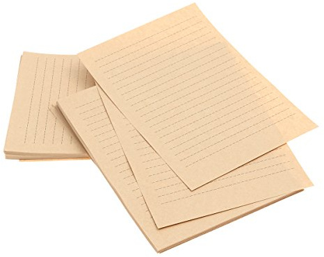NUOLUX 100Pcs Vintage Kraft A5 Lined Letter Paper Retro Writing Paper for Home Office Stationary1