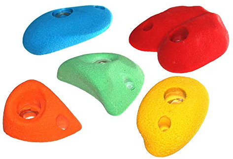 Otto-Harvest 5er Set Klettergriffe + Griptape für Kletterwand Bouldergriffe Klettersteine Griff Klettergriff Antirutschband Tape (XL)