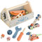 Toywoo Holzwerkzeug-Spielzeug-Werkzeugkasten für Kleinkinder, pädagogische Konstruktion, Kinderspielzeug, Spielzubehör-Set, kreatives Geschenk für Jungen und Mädchen ab 3 Jahren