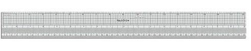 Liquidraw Grading Ruler For Pattern Making - 45 cm / 18 | Pattern Quilting Sewing Ruler | Imperial & Metric Measurements | Made from Clear Plastic | Ideal for Fashion Design, Tailoring & Dressmaking