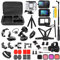 Pikioraz 52 in 1 Kit Accessori per Action Cam, Kit di Accessori Compatibile con GoPro, Fotocamera Sportive Set di Accessorio per GoPro Hero12 11 10 9 Black