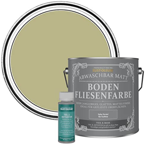Rust-Oleum Green Washable Matt Floor Tile Paint - Sage Green 2.5L