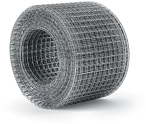 Muzhira Rodent Proofing Galvanized Wire Metal Mesh - 6m x 75mm Blocks Rats, Mice, Mouse, Squirrel & Bird Access Internal & External Pest Prevention for Filling In Gaps Around The Home & Garden
