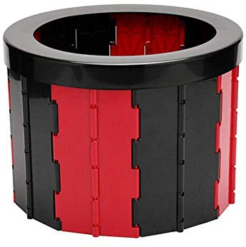 Urinal-Toilette, Camping-Toilette, Tragbar, Tragbar, Zusammenklappbar, Reise-Toilette, Wohnwagen-Toilette, Eimer-Toilette Für Camping, Wandern Und Lange Reisen (Rot)