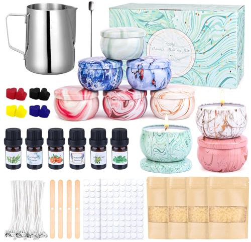 OFUN Candle Making Kit for Adults, DIY Scented Candles Making Gifts Set, Wax Melt Making Kit for Starter DIY Candle Gift Set, Gifts for Women, Friends, DIY Enthusiasts, Birthday Gifts