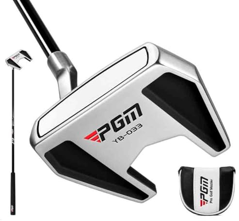 Vänsterhand/högerhänt golfputter klubbstil, med huvudskydd, stående golfklubbsputters för förbättrad noggrannhet golfsport (putter med huvudbonad, vänster)