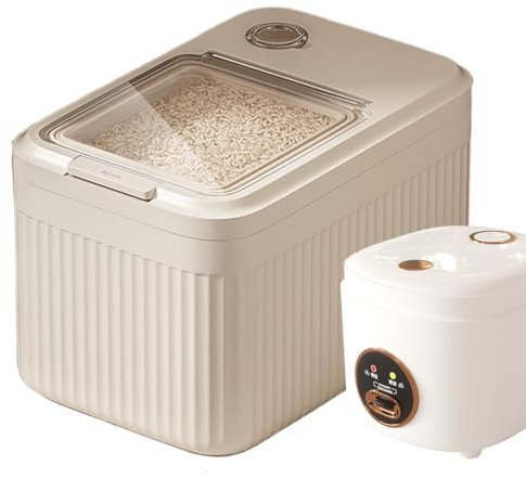 Conteneur Croquettes - Récipient Hermétique De Stockage D'aliments pour Animaux Domestiques - Bouchon À Ressort, Équipé D'un Gobelet Doseur,Convient Aliments pour Chiens Chats, Collations Et Au Riz