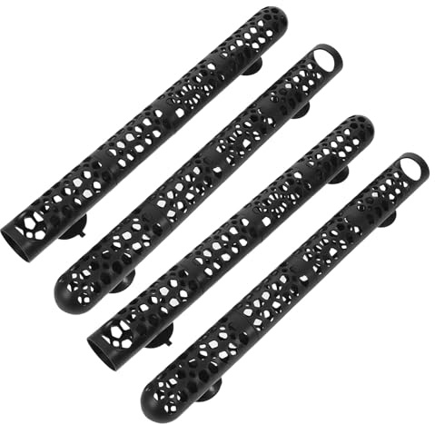 GLEAVI Funda Protectora Desmontable para Calentador de Acuario 315 CM Cubierta de Plástico Resistente al Calor Pack de 4 Unidades para Protección Segura de Peces en Peceras