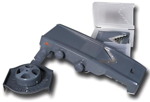 Lacor 60356- Mandolina Grigia Taglio a V + 5 Lame