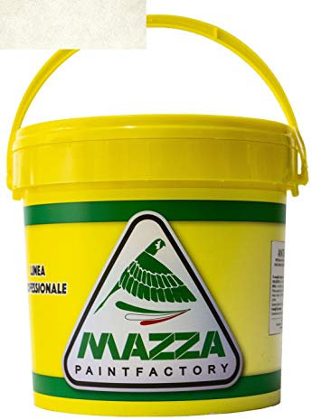 MAZZA Pittura Decorativa Per Interni Effetto Sabbiato Lt 5 Sabbia Colorificio Vernice Muro Effetto Metallizzato Cangiante Perlescente Idropittura Murale Colorata Bianco Perla Sbp Pearl