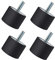 Create idea 4 Stück M8 40 x 30 mm Absorber Anti-Vibrationsisolator Gummi-Spulenhalterungen männlich weiblich leise Block Dämpfer für Luftkompressoren Motoren Wasserpumpen