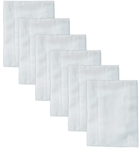 Ruvanti Unisex Baby Boys Girls Birdseye Prefold Cloth Diapers Washable - White 3-Ply 10 Pack