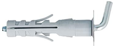 Tasselli in nylon Ø 9 x 52 prolungati con gancio corto 6 pz.