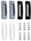 QWORK® 6 Stück Schiebetür Griff Balkontürgriff Ohne Bohren, Kunststoff Griff Selbstklebender für Küche, Schrank, Tür, Fenster (Weiß, Schwarz, Grau)