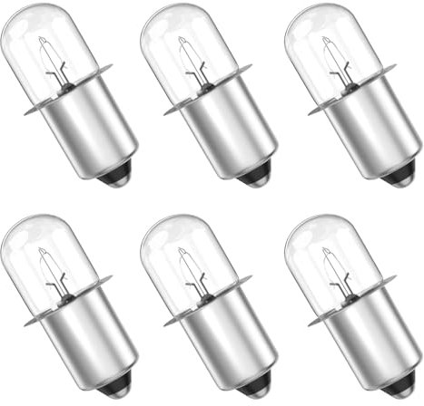 18V 0.6A Handheld Flashlights Xenon Bulb Replacement for RYOBI 18 Volt ONE+ Cordless P700 P703 P704 FL1800 Worklights DEWALT Flashlight DW9083 DW908 DW919 DC509 Flashlight - 6 Pack