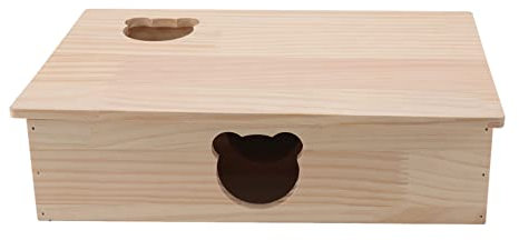 HEEPDD Hamster Labyrinth Haus, Mehrraum Versteck aus Holz, Spielzeug für Rennmäuse und Mäuse