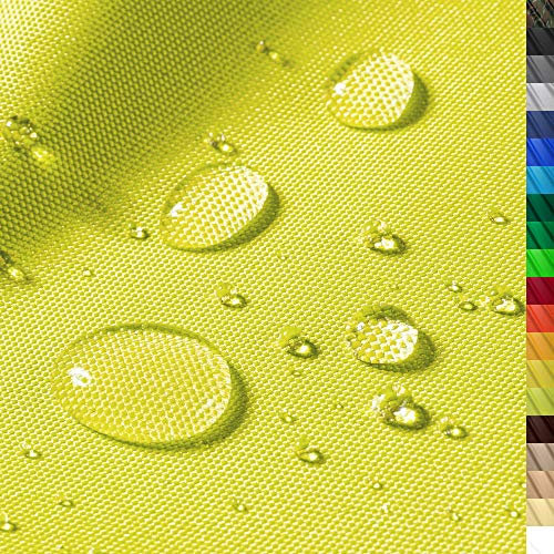 1buy3 – Tejido de poliéster Impermeable Premium con Columna de Agua de 8,450 mm para Tiendas de campaña, Lonas, Fundas y Co – Medidas 100 x 160 cm, Resistente et fácil (Color 06/Amarillo limón)
