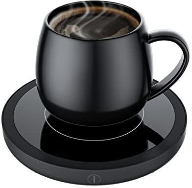 Coffee Mug Warmer Smart Cup Warmer with 3 Temperature Settings Electric Beverage Warmer Plate Auto Shut Off, Coffee, Tea and Milk Warmer for Office Home Desk Use (Cup Not Included)